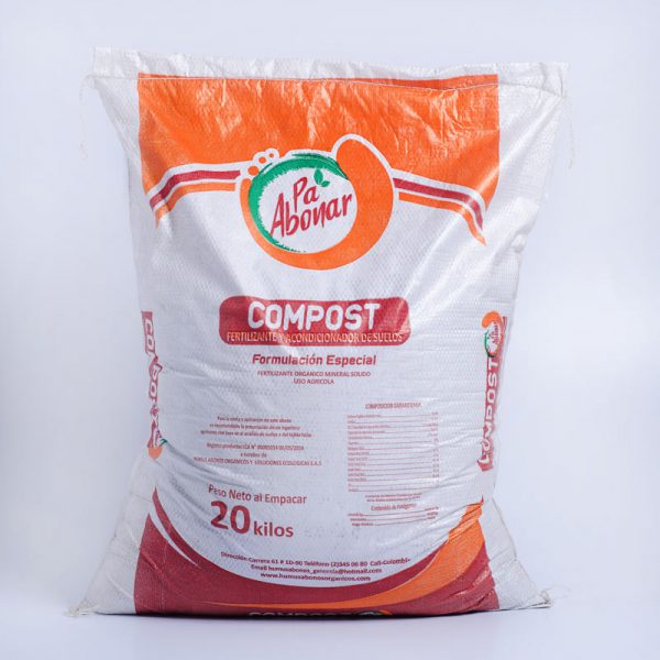 HUAO - humus abonos orgánicos - tienda en linea - Pa´ abonar compost en presentación por 20 kilos